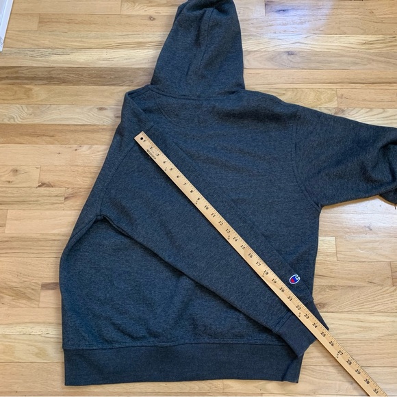 Champion Hooded Sweatshirt Dark Gray Size Large - Picture 9 of 13